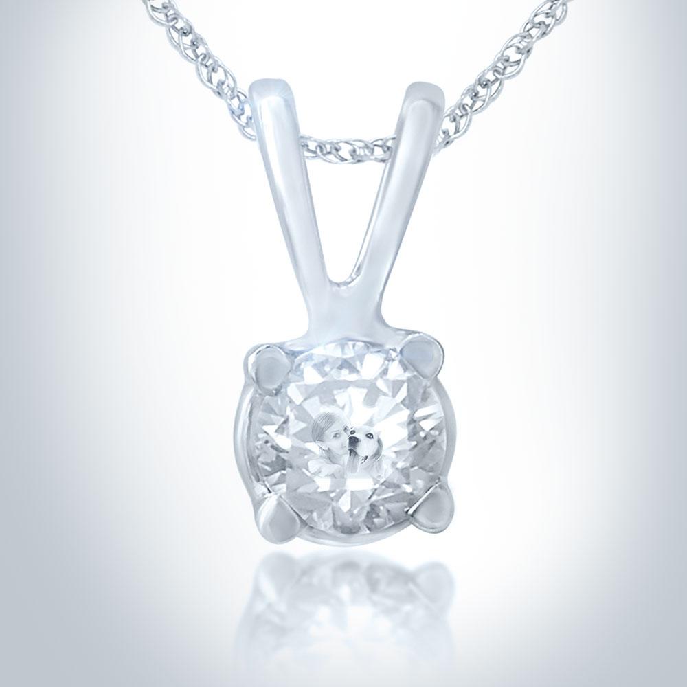 Memori Solitaire Diamond Pendant